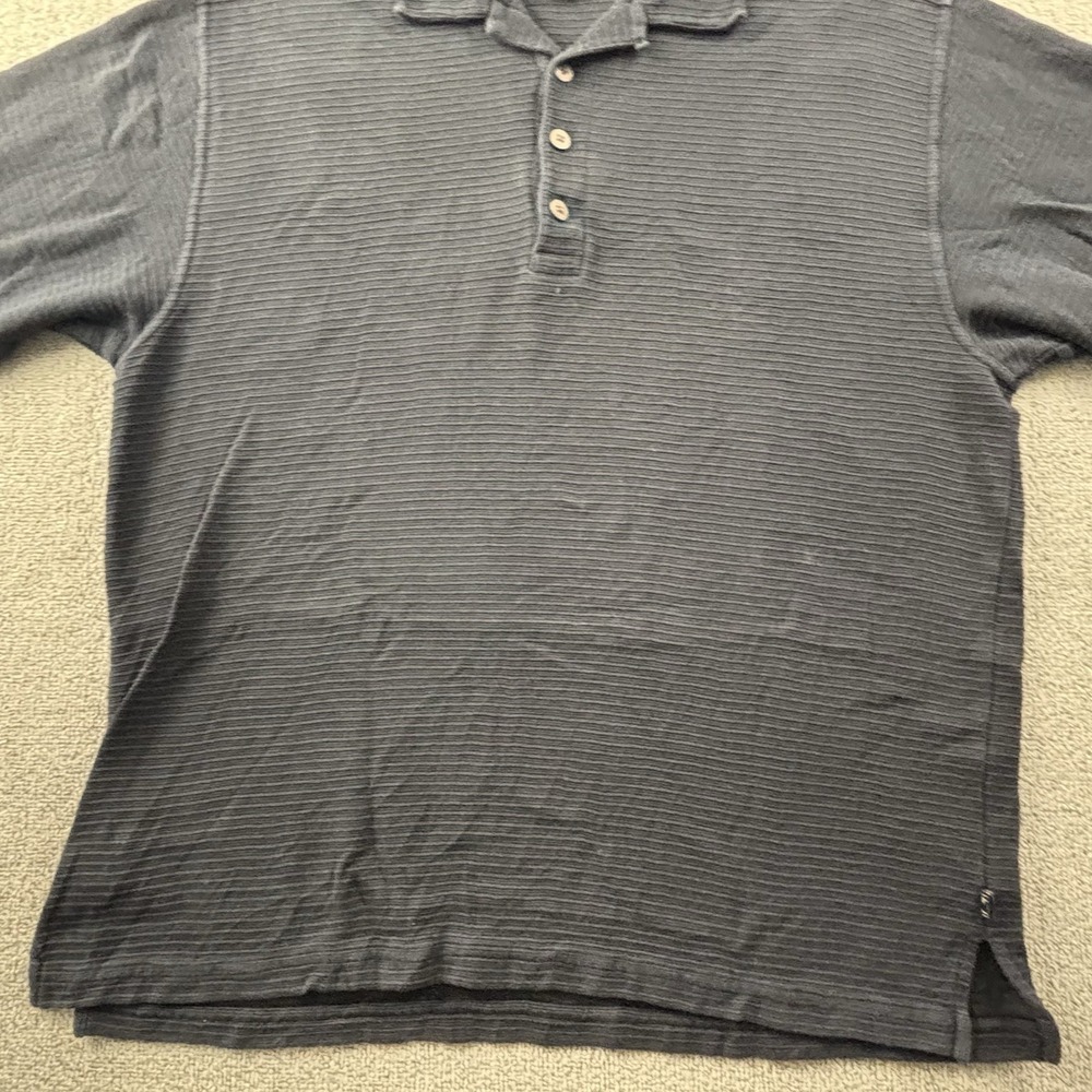 Tommy Bahama Polo Shirt Adult Large Black Short Sleeve Silk Blend Casual Men's - Picture 6 of 14